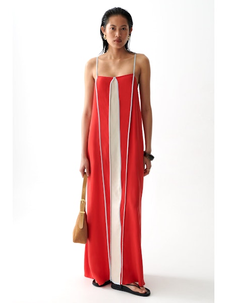 Minnie Seamed Maxi Dress- Bloom