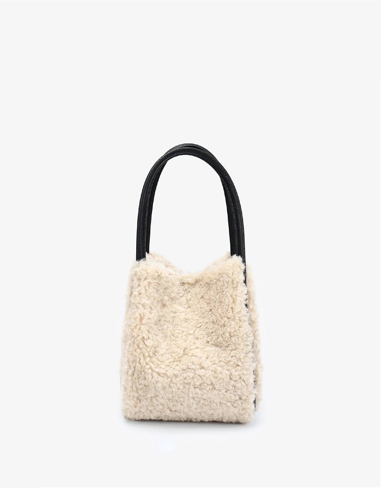 Hollace Mini Tote- Cream Shearling