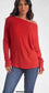 Off the Shoulder Sweater- Red