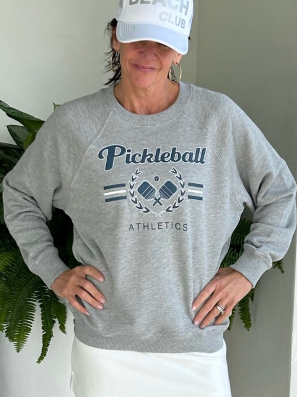 Pickleball Sweatshirt- Heather Grey