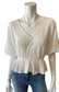 Textured Button Front Top