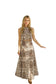 Printed Midi Skirt Set- Brown Block Print