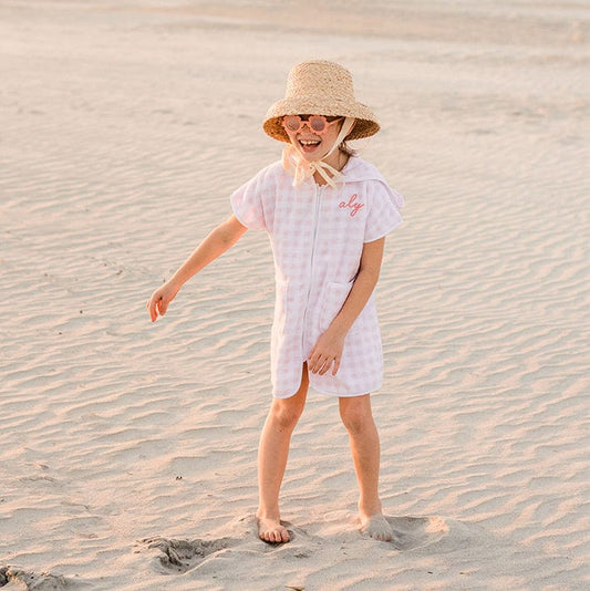 Kids Cover Up- Pink Gingham