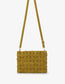 Lindy Woven Faux Suede Clutch- Chartruese