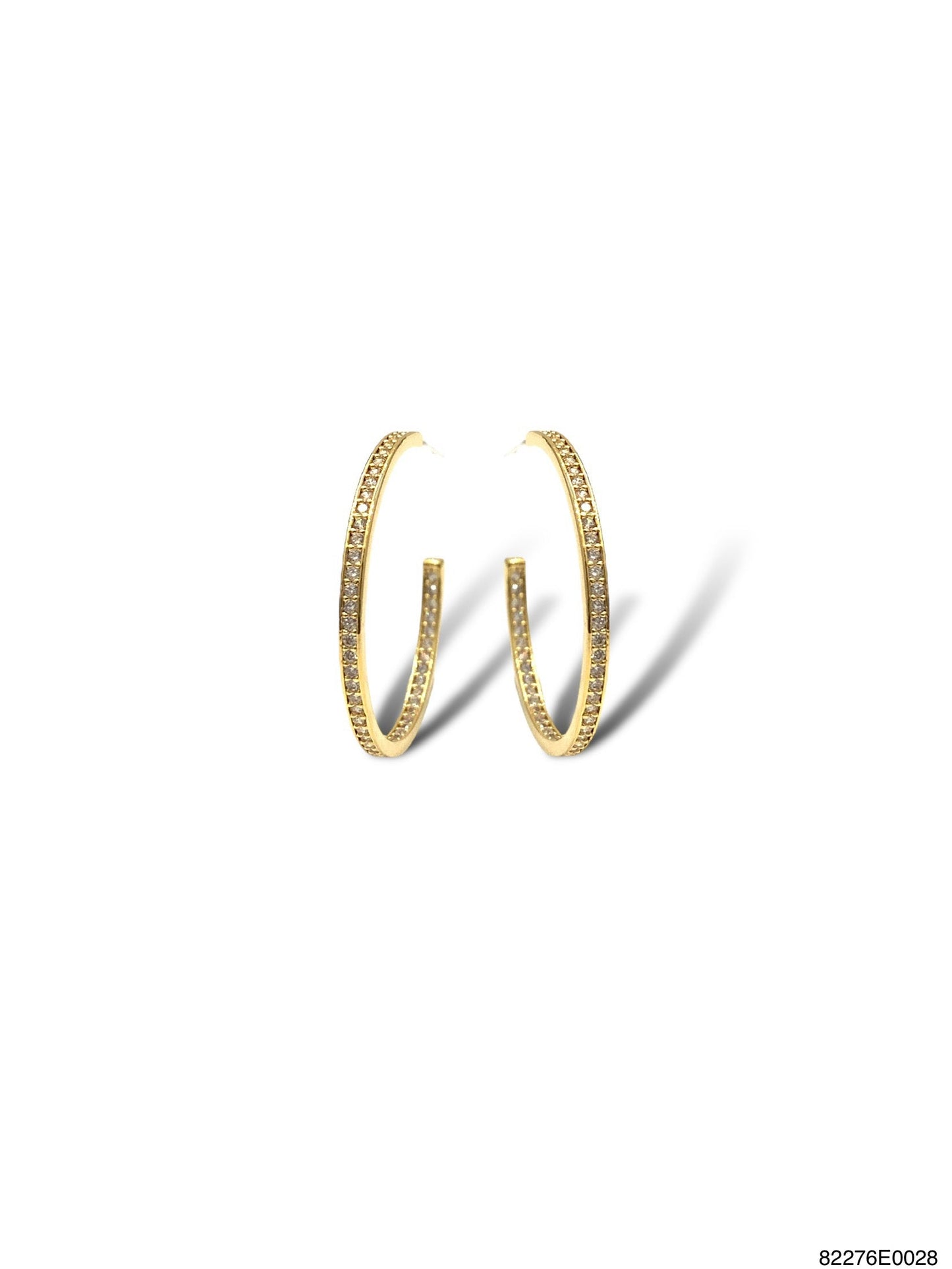 Sophia Thin CZ Hoop- Gold