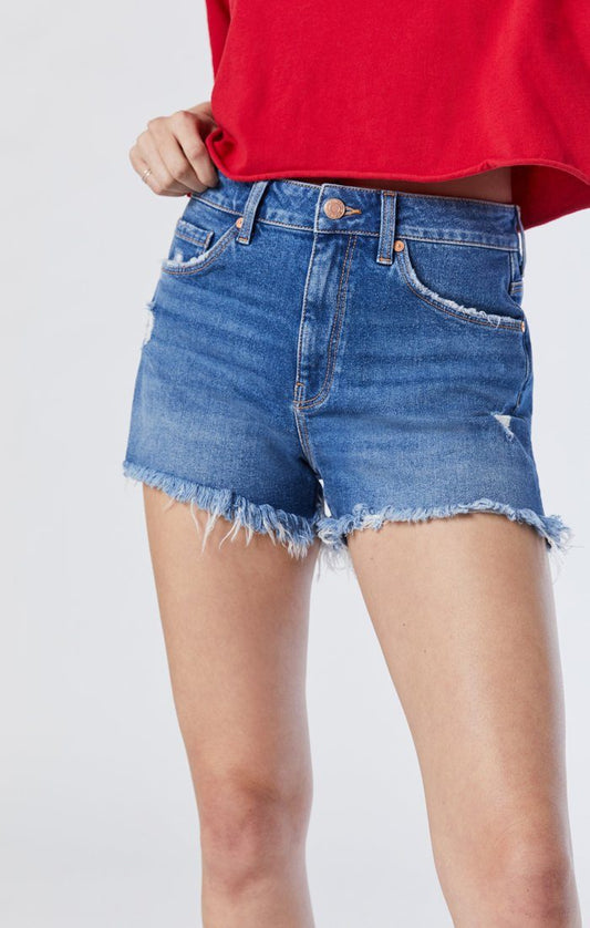 Rosie High Waisted Short - Mid Ripped Stretch