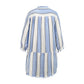 Clarissa Dress- Blue Dot Stripe