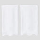 Scallop Bath Hand Towels- (Pair) White/White