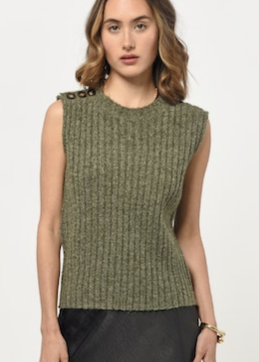 Yale Melange Sweater Knit Top