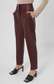 Crolenda Vegan leather Tappered Trousers- Chocolate