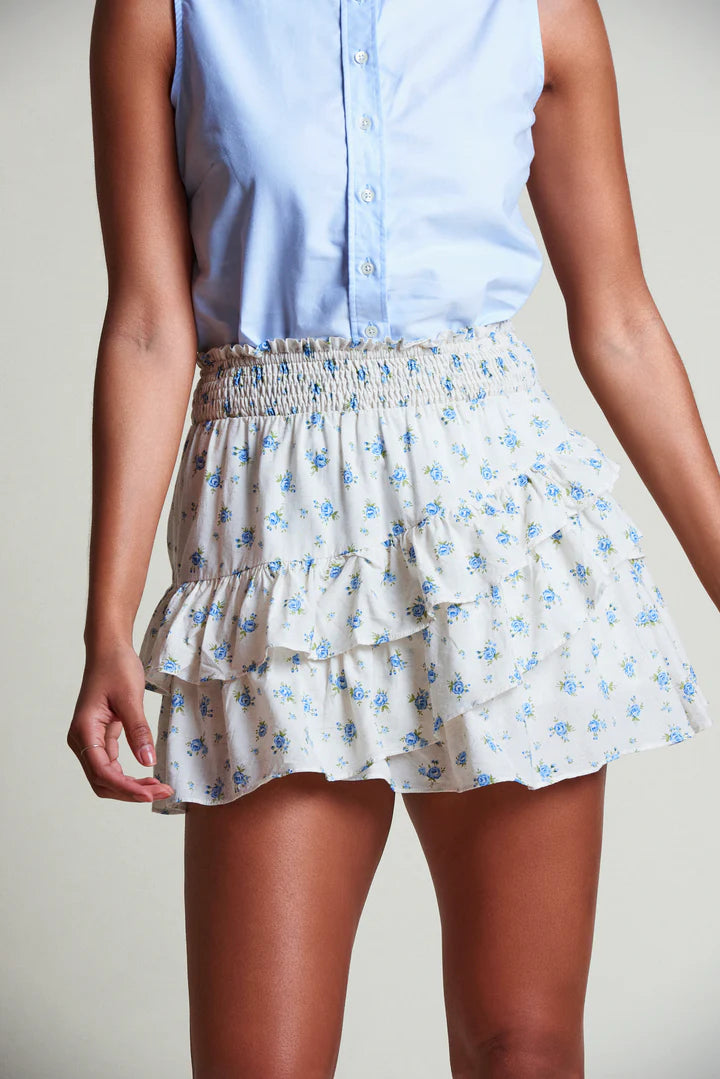 The Mini Skirt- Tan Daisy