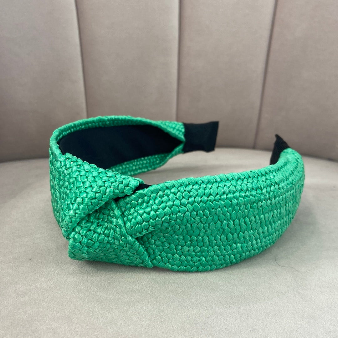 Rattan Headband- Green